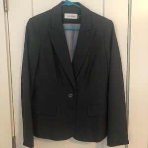 Gray Calvin Klein Suit Jacket